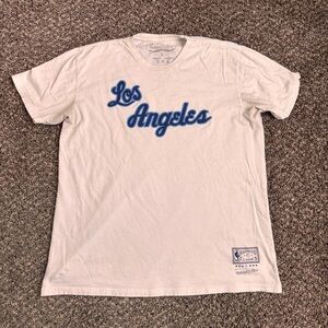 Mitchell Ness LA Lakers T-shirt- XL White Los Angeles Kobe LeBron